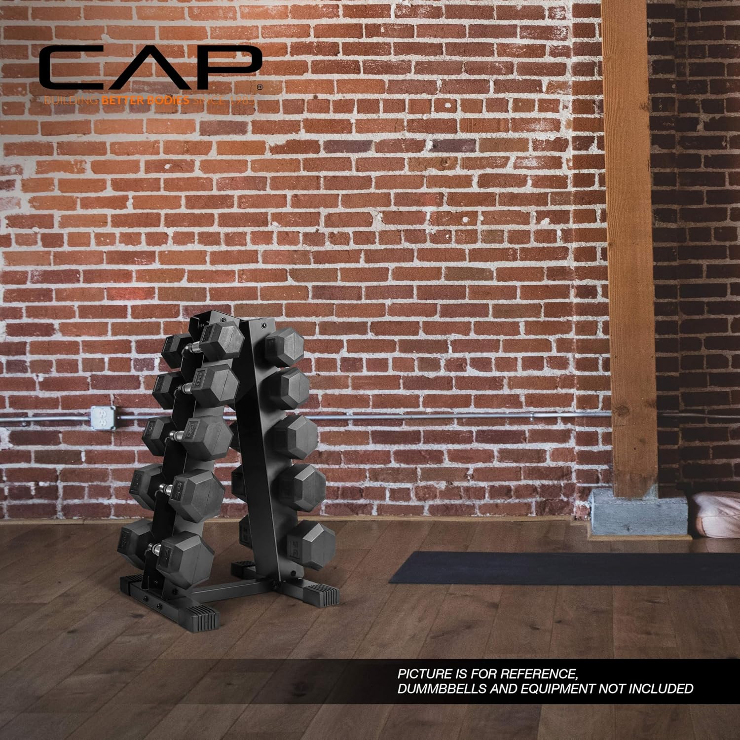 Cap Dumbbell Rack for Home Gym, Space-Saving Free Weight Rack, Compact Weight Storage Rack for Hex Dumbbells, 3-Tier & 5-Tier Options, 80-200lb Capacity - Image 5