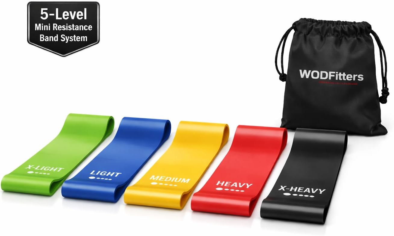WODFitters Mini Bands Set for Women - 5 Exercise Workout Resistance Bands - Exercise Loops - Workout Flexbands for Stretching, Physical Therapy, Rehab, Home Fitness and Muscle Activation - Image 10