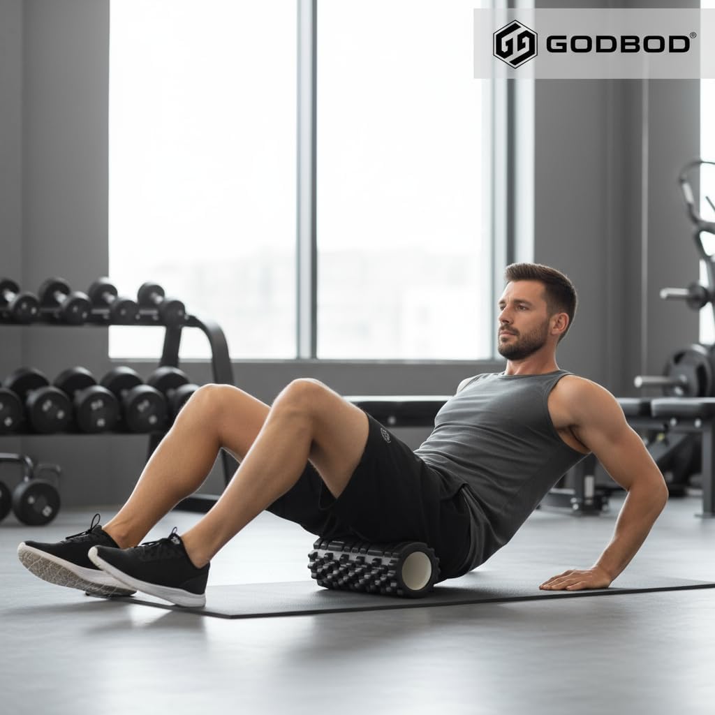 Foam Roller - Deep Tissue Medium Density Muscle Massager with Myofascial Trigger Point Release, Back Massage Roller for Soreness and Mobility 13 x 5.5 Inch, with eBook - Image 7