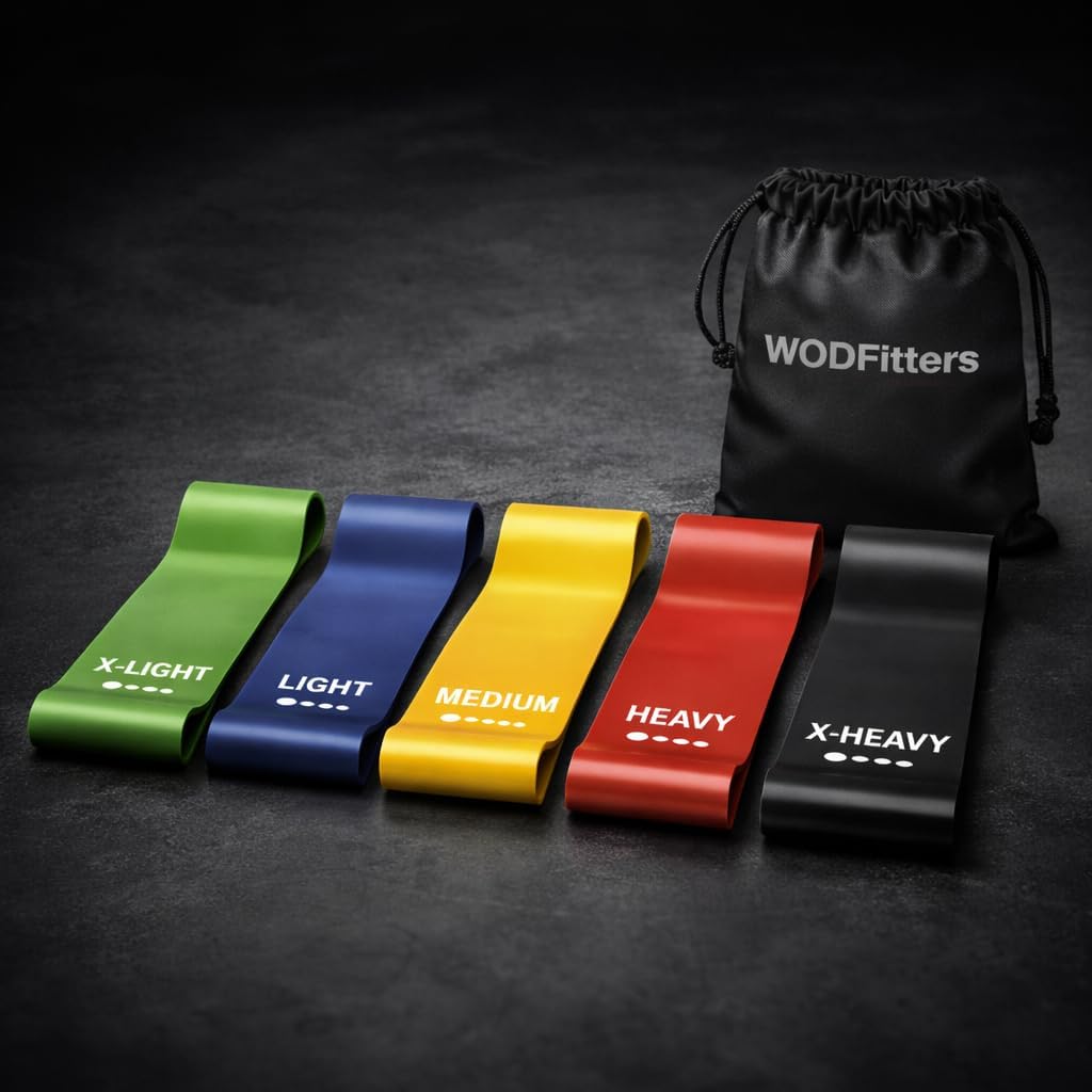 WODFitters Mini Bands Set for Women - 5 Exercise Workout Resistance Bands - Exercise Loops - Workout Flexbands for Stretching, Physical Therapy, Rehab, Home Fitness and Muscle Activation - Image 9