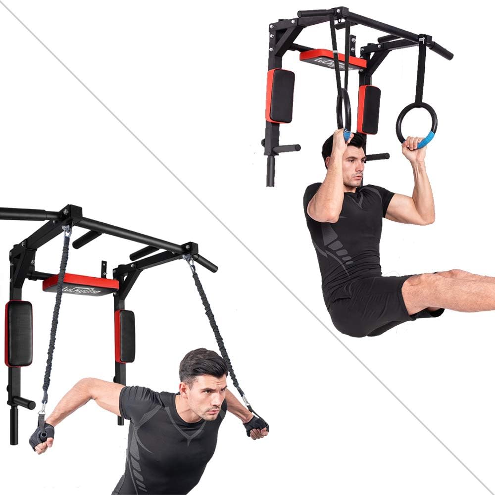 Multifunctional Wall Mounted Pull Up Bar, Chin Up Bar,Dip Station - Image 2