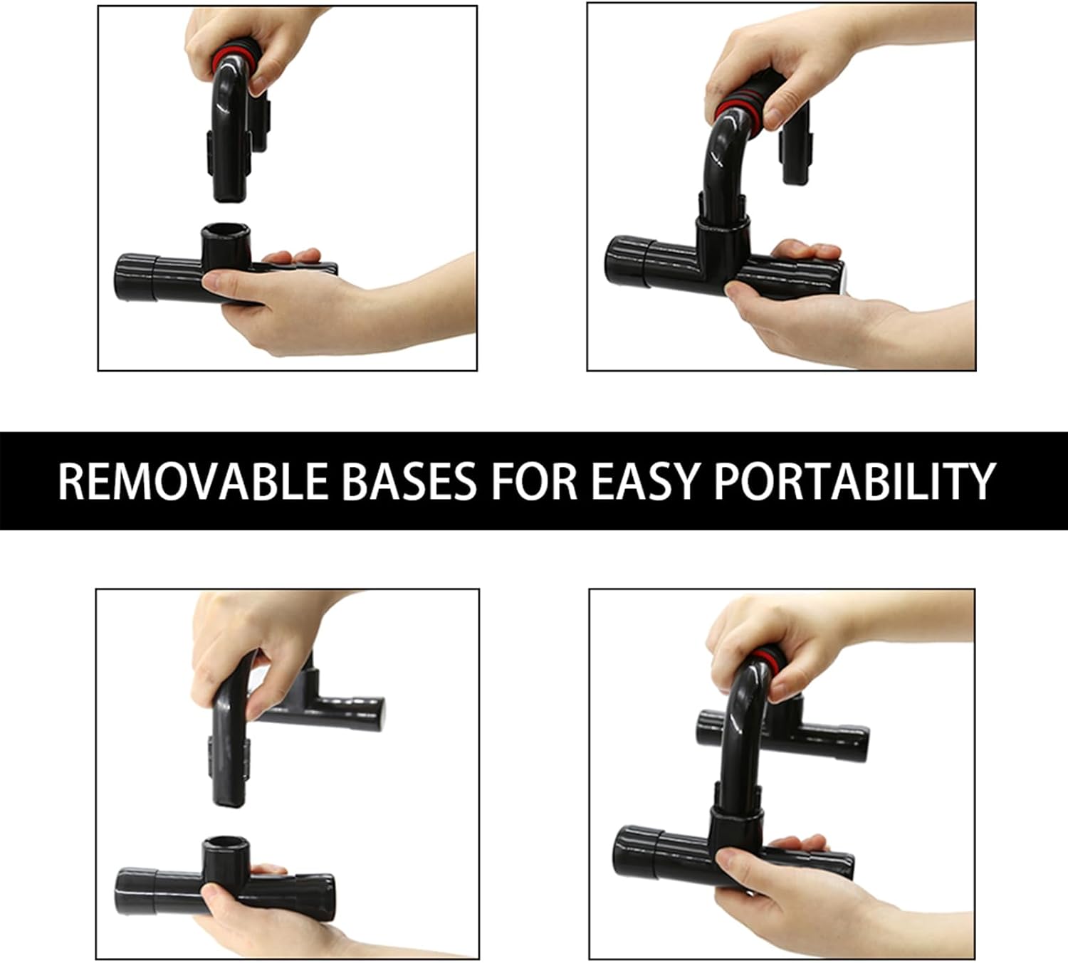 Push Up Bars Strength Training - Workout Stands With Ergonomic Push-up Bracket Board with Anti-Slip Sturdy Structure Portable for Home Fitness Training, Push Up Stands Handle for Floor Workouts - Image 4
