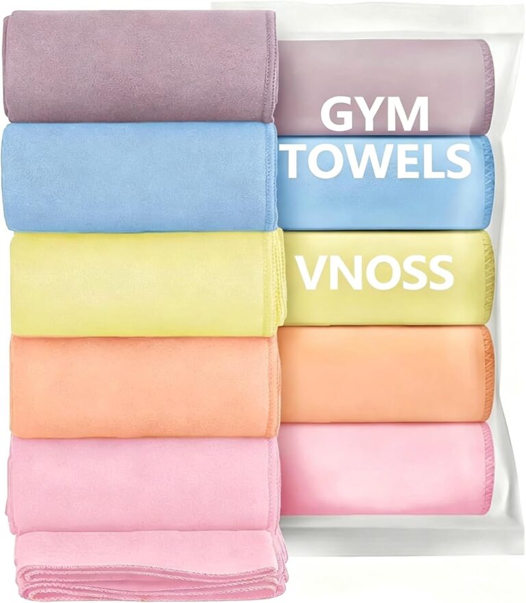 Microfiber Gym Towels - Quick Dry, Highly Absorbing, Odor-Free, for Women & Men - Gym Towel for Hot Yoga, Tennis, Working Out, Camping, Set of 5, 16 * 27Inch, Pastel Colors