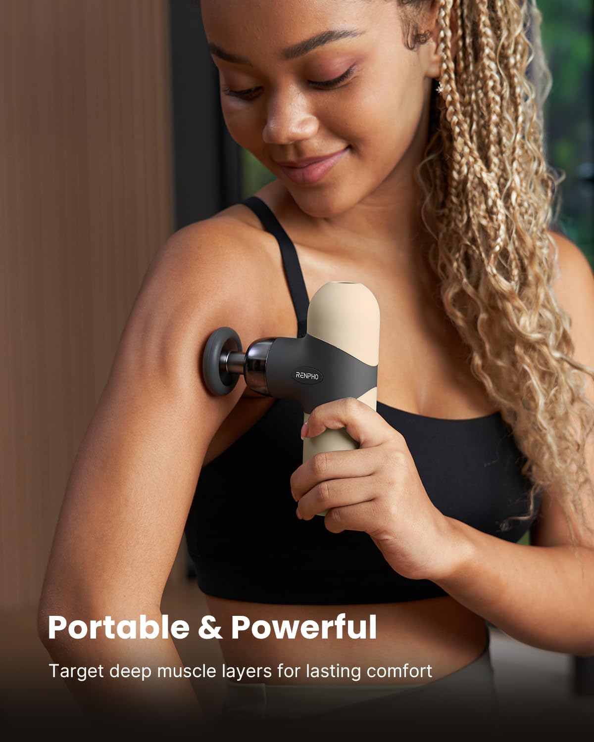 RENPHO Mini Thermal Massage Gun with Heat, Color Silicone Casing, 4 Speeds - Image 3