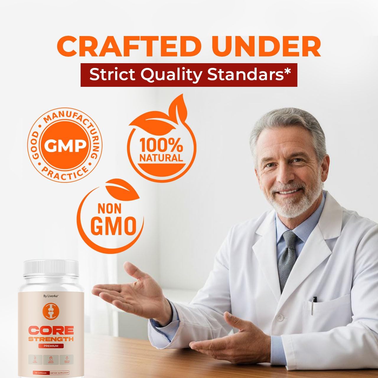 Core Strength - Core Strength Supplement for Joint Support Capsules Advanced Formula, Daily CoreStrength Pills Daily Premium Natural for Overall Health & Wellness, 60 Capsules for 1 Month - Image 5