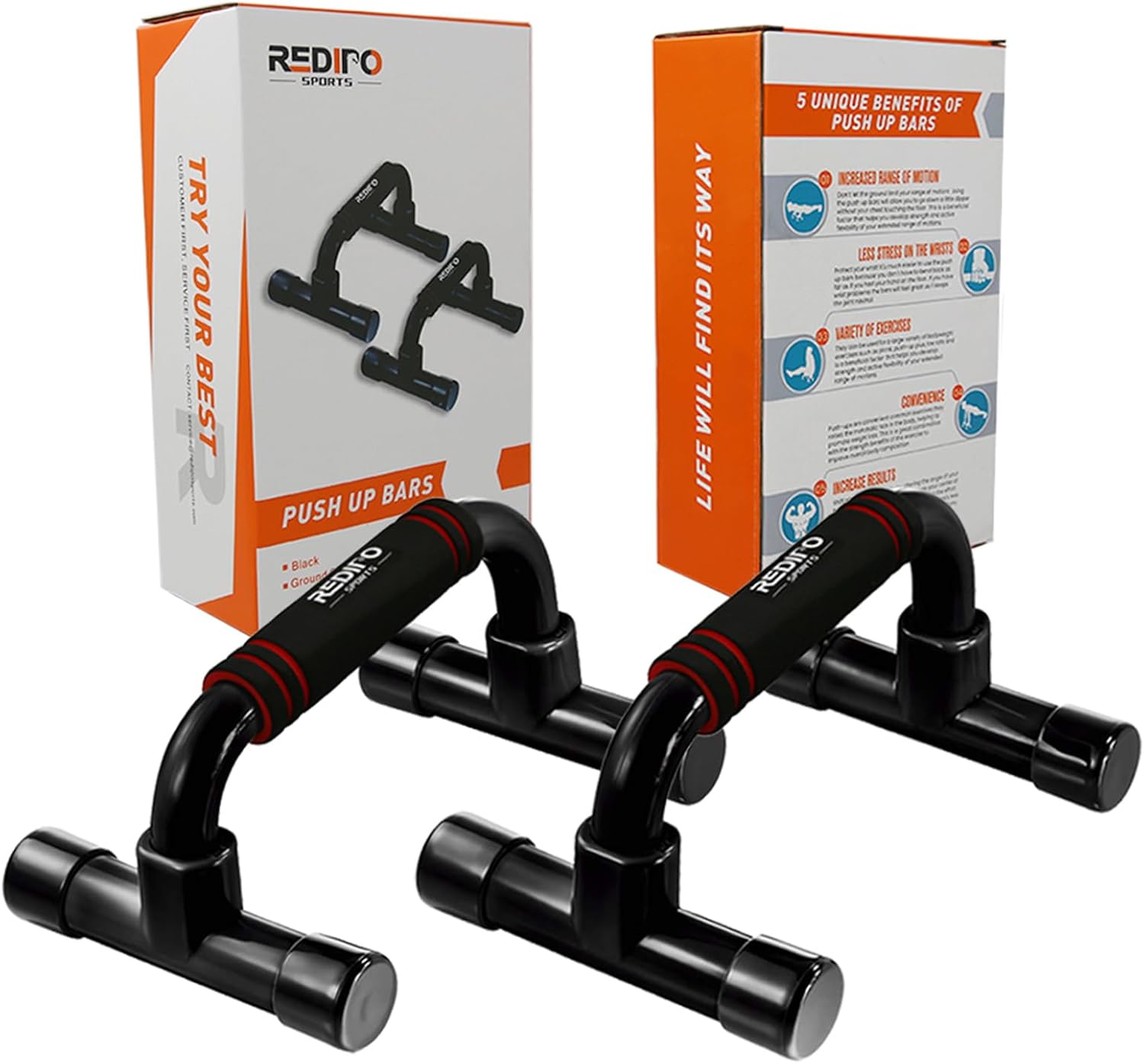 Push Up Bars Strength Training - Workout Stands With Ergonomic Push-up Bracket Board with Anti-Slip Sturdy Structure Portable for Home Fitness Training, Push Up Stands Handle for Floor Workouts - Image 6
