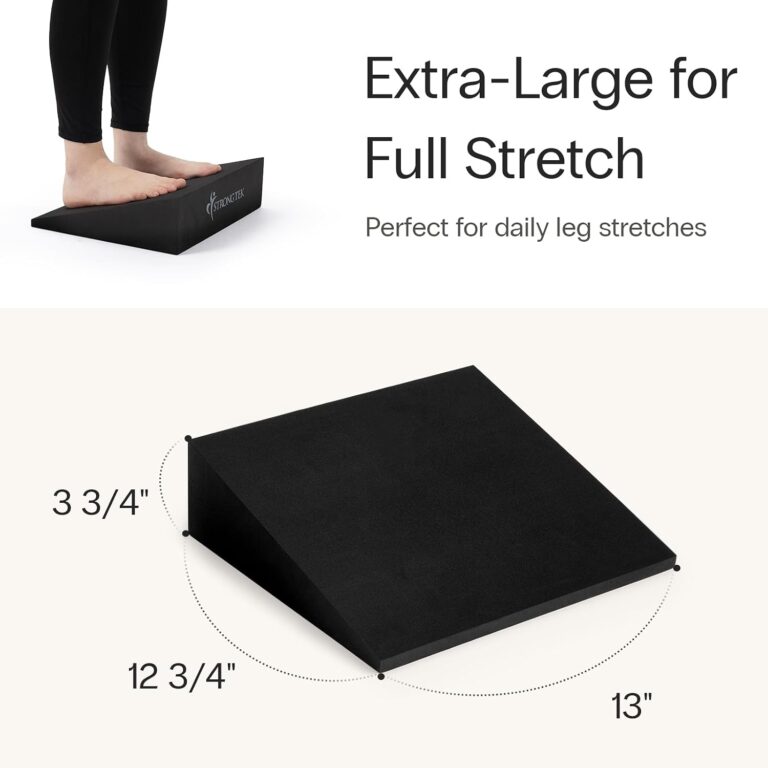 StrongTek Yoga Wedge Blocks, XL Foam, 16.5°, 13 x 12.75 x 3.75 in, 2-Pack