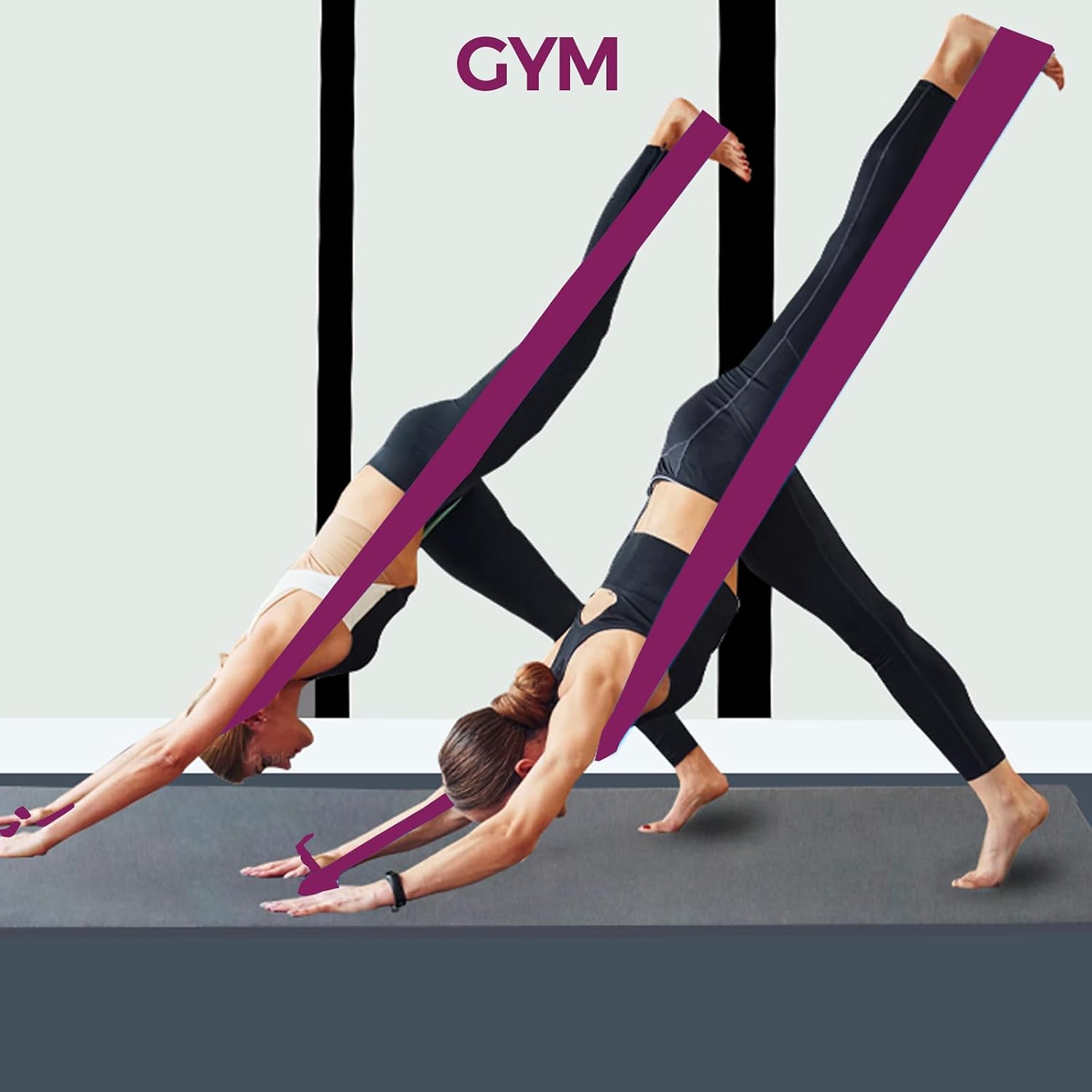 A AZURELIFE Resistance Bands,Professional Long Non-Latex Elastic Stretch Bands,Exercise Bands for Physical Therapy, Yoga, Pilates, Rehab, at-Home or The Gym Workouts, Strength Training - Image 8