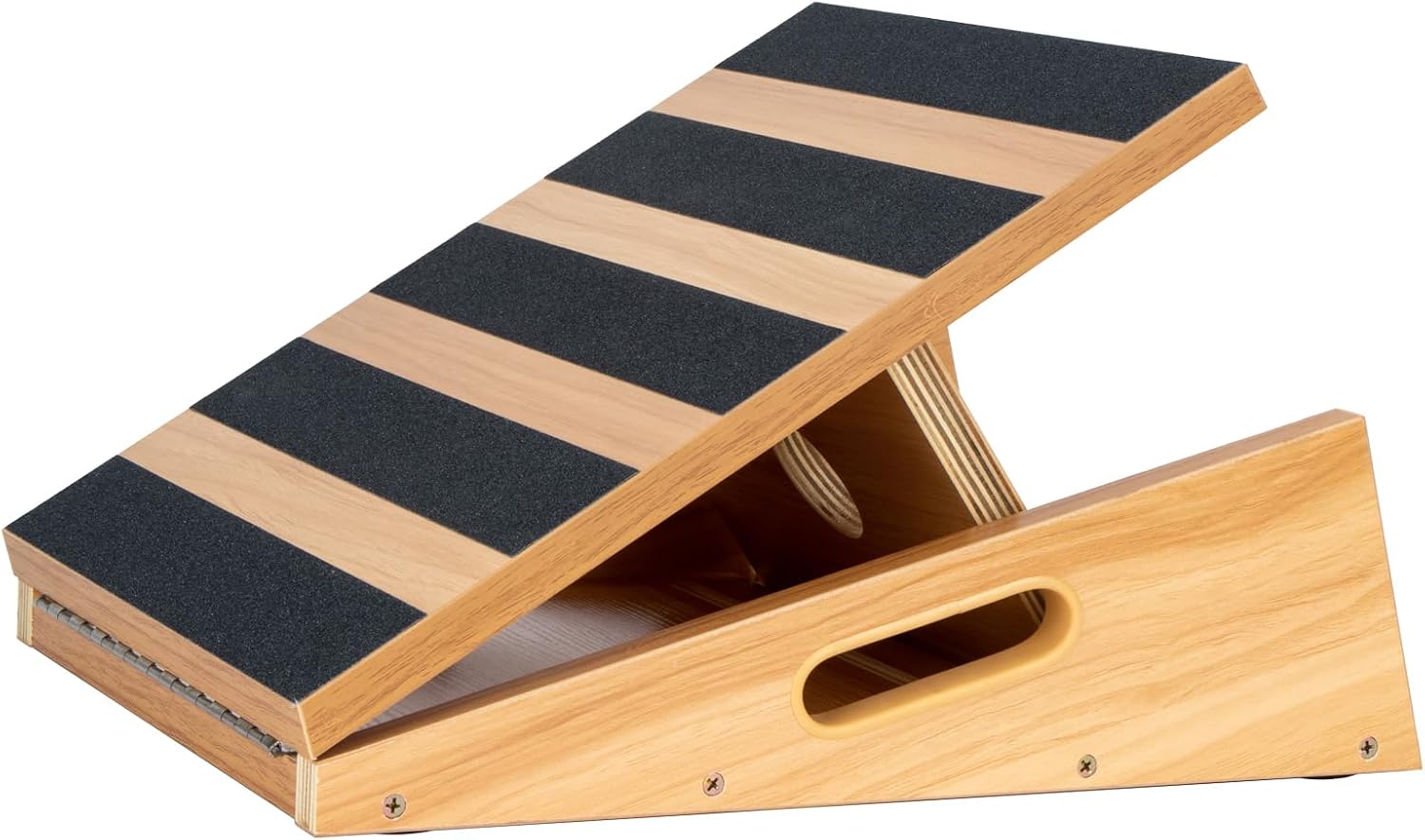 StrongTek Wooden Slant Board, 5 Adjustable Angles, 500 lb, Side Handle