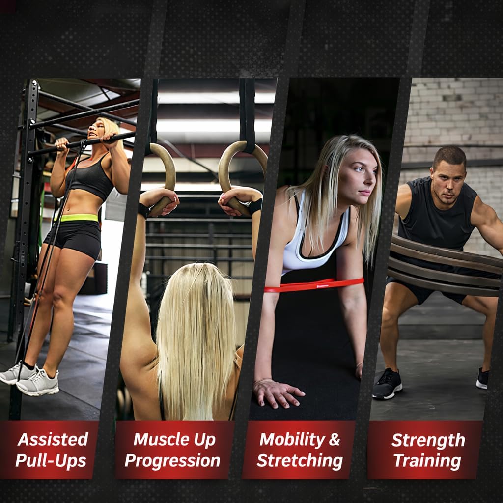WODFitters Pull-Up Assistance Bands - 5 Band Set for Ultimate Pull Up and Muscle Up Training - Image 5