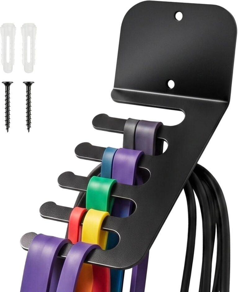Hicarer Heavy Duty Resistance Bands Storage Rack Wall Mounted 13.8" ×5.1"
