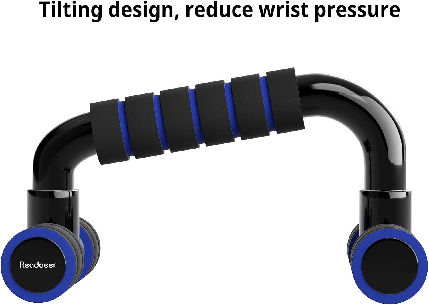 READAEER Push Up Bars Gym Exercise Equipment Fitness 1 Pair Pushup Handles with Cushioned Foam Grip and Non-Slip Sturdy Structure Push Up Bars for Men & Women - Image 9
