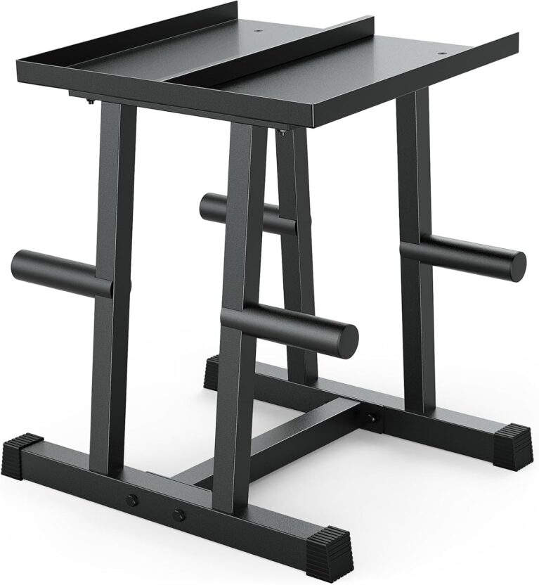 Rendpas Adjustable Dumbbell Rack with 2 inch Plate Tree, 600 LB Capacity