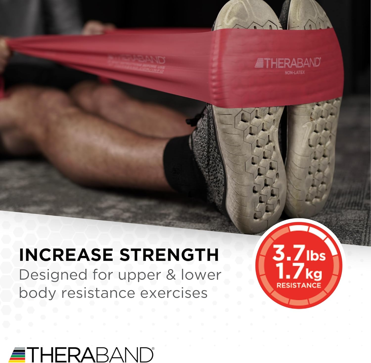 THERABAND Resistance Bands Set, Elastic Bands for Exercise & Physical Therapy, Strength Training for Upper & Lower Body Fitness - Image 4