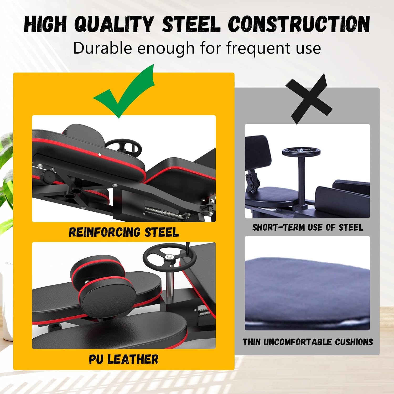 Rigel Leg Stretcher, 220LBS Leg Stretch Machine, Heavy Duty Steel Frame Equipment Splits Machine, Leg Stretching Training Machine for Home Gym Split Machine Training Fitness - Image 3