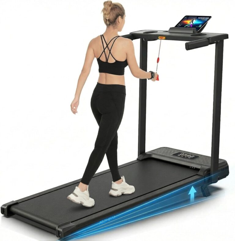 FUNMILY 3.5HP Walking Pad with Incline - Treadmill with Desk & Handle Bar