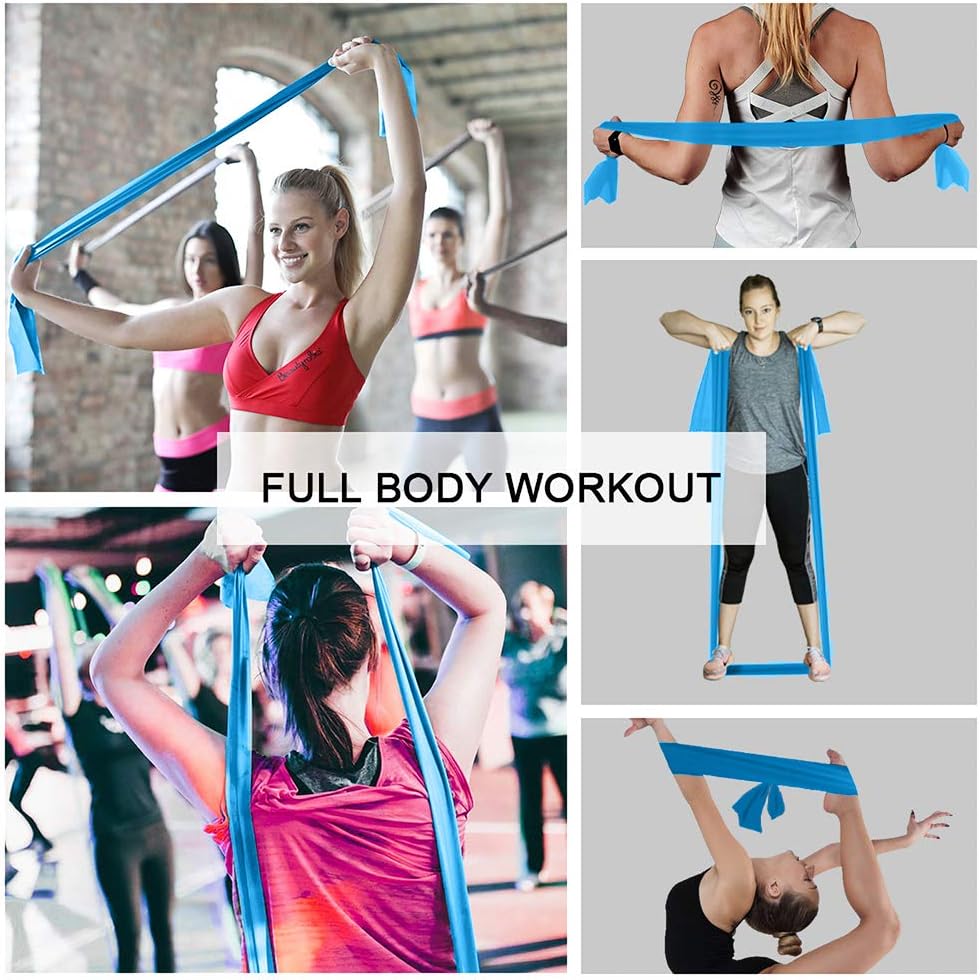 A AZURELIFE Resistance Bands,Professional Long Non-Latex Elastic Stretch Bands,Exercise Bands for Physical Therapy, Yoga, Pilates, Rehab, at-Home or The Gym Workouts, Strength Training - Image 7