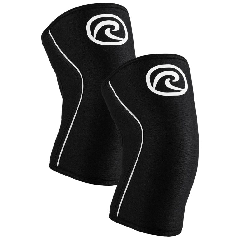 Rehband 7mm Power Max Knee Compression Sleeve for Strength Sports, Competition Grade, Neoprene Knee Sleeves for Bodybuilding & Heavy Powerlifting, Colour:Black - 1 Pair, Size:X-Large