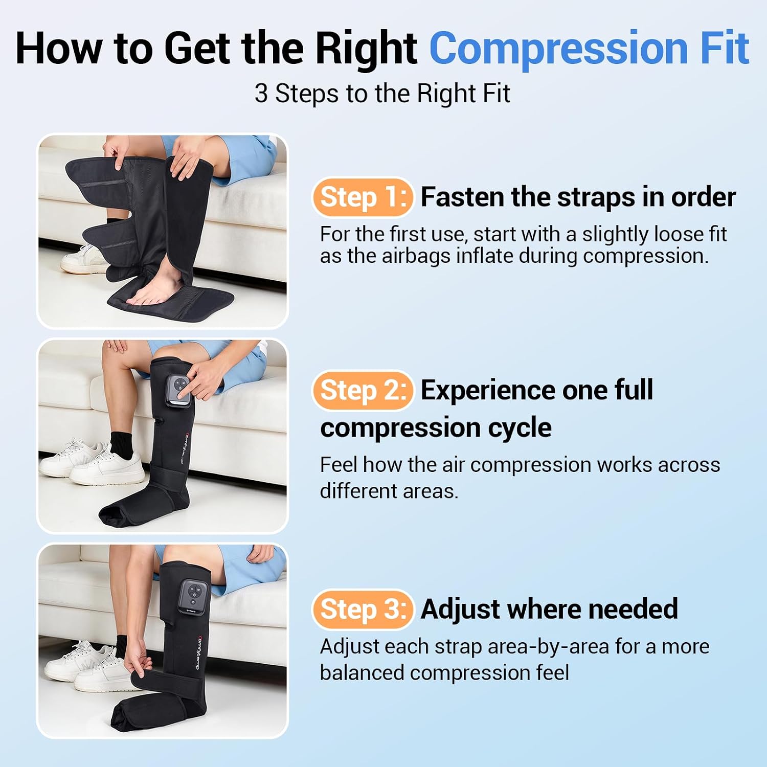 Comfytemp Air Compression Leg Massager, Foot and Calf Compression Boots - Image 7