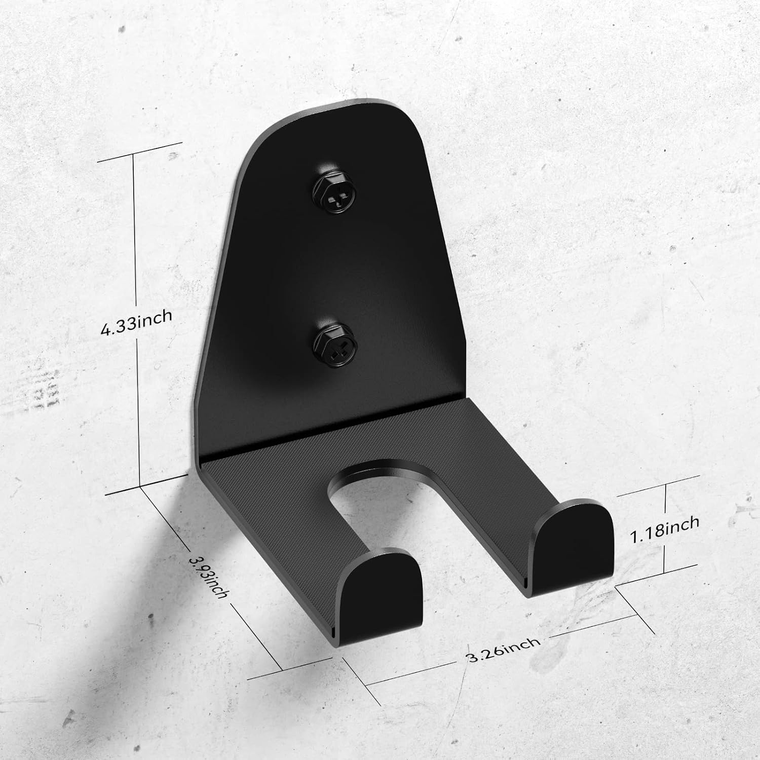 JNIHEEP Olympic Barbell Hanger,Garage Gym Bar Wall Rack,Vertical Barbell Mount Rack,Black Powder Coated,Space Saving Commercial or Home Gym Accessory,Holds Under 33mm Bar Size - Image 5