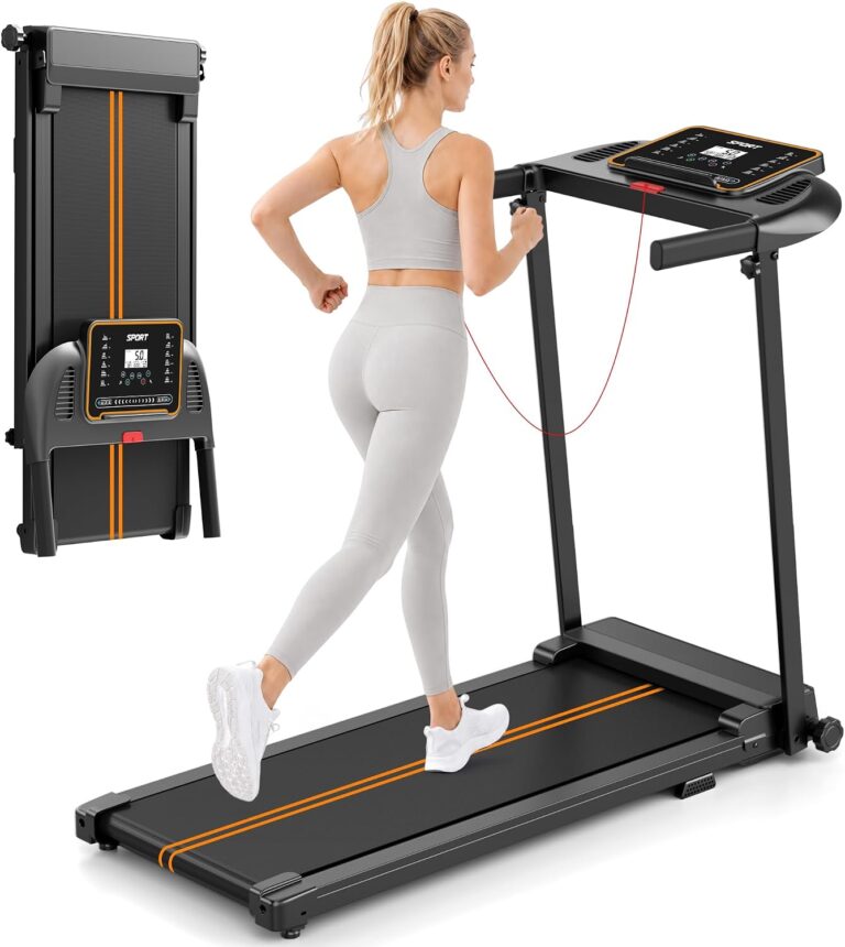Treadmills for Home Walking Pad - Foldable Treadmill Under Desk with Handle Bar 0.6-6.2 MPH Portable Folding Pads Compact Running Machine Quiet Lightweight