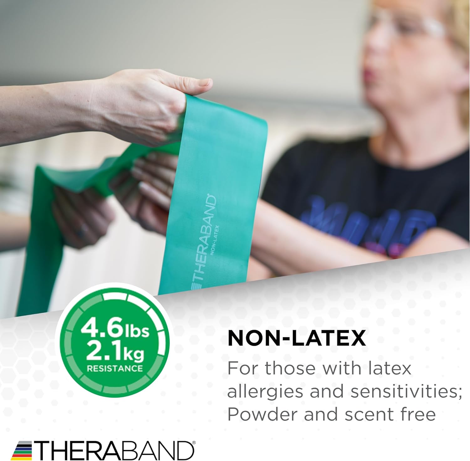 THERABAND Resistance Bands Set, Elastic Bands for Exercise & Physical Therapy, Strength Training for Upper & Lower Body Fitness - Image 5
