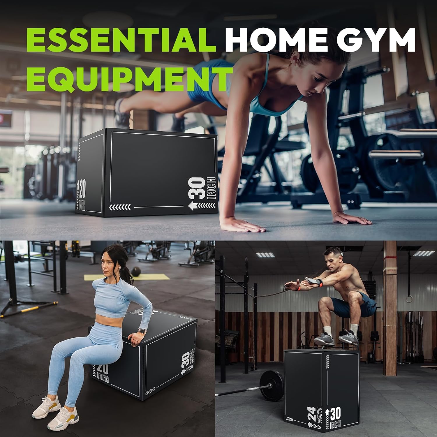 HANDBODE 3-in-1 Plyometric Jump Box, Multiple Height Options - Image 7