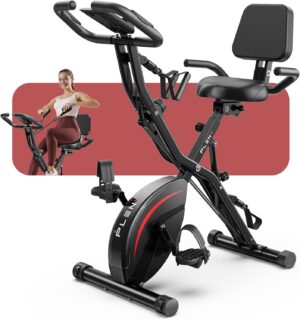 PLENY Folding Exercise Bike, 5 IN 1...