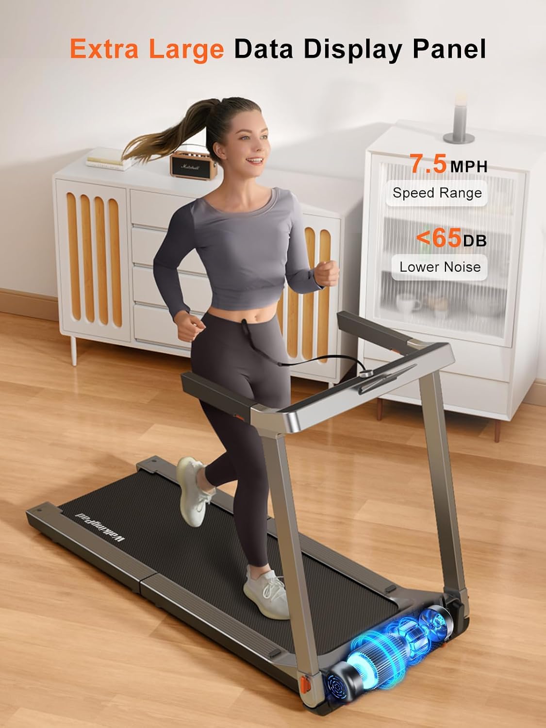 WALKINGPAD Foldable Walking Pad Treadmill with Handle Bar, 7.5MPH - Image 3