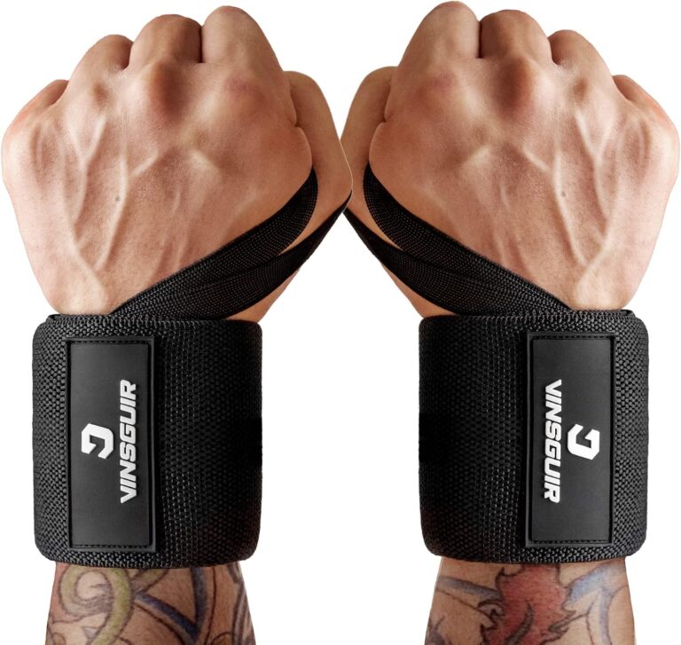 VINSGUIR Wrist Wraps for Weightlifting with Thumb Loop, Gym Wrist Support