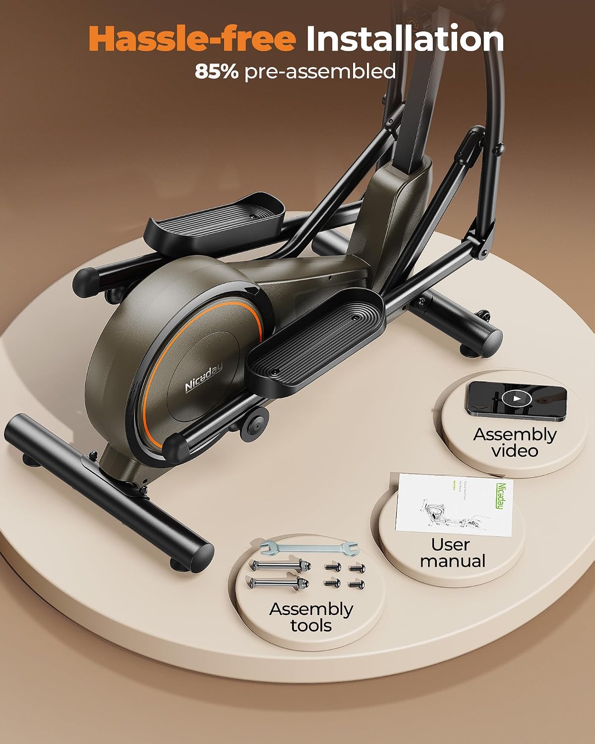 Niceday Elliptical Exercise Machine with 15.5IN/16IN/20IN Stride - Image 9