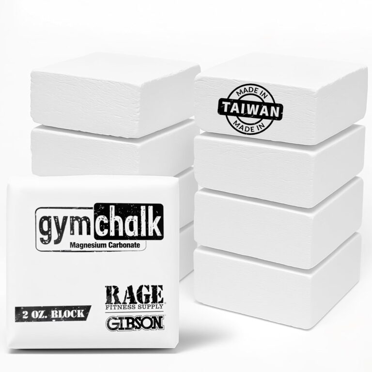 Gibson Athletic Powder Chalk Blocks, Magnesium Carbonate, Pack of 8, 1lb