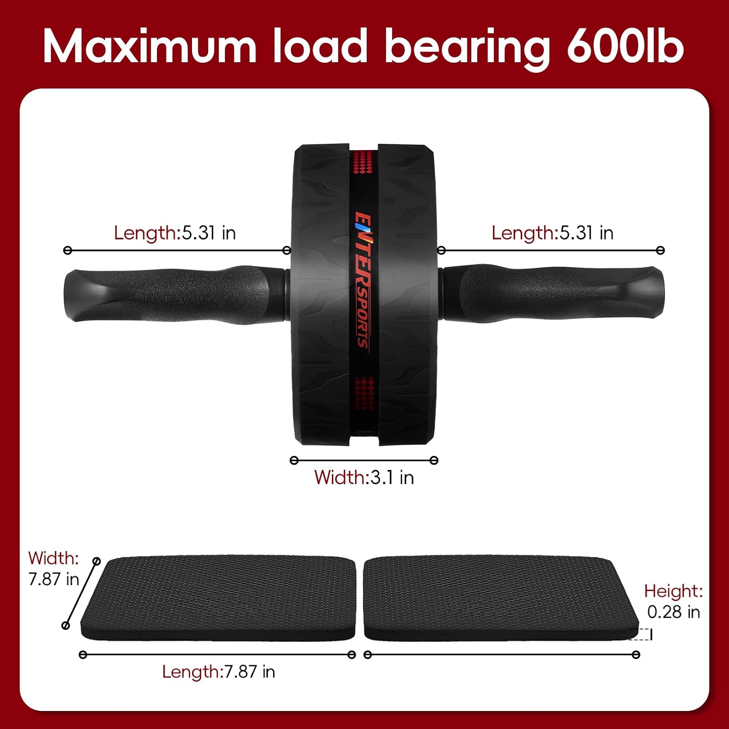 Ab Roller Wheel for Abs Workout with 2 Knee Pads for Home Gym - Image 5