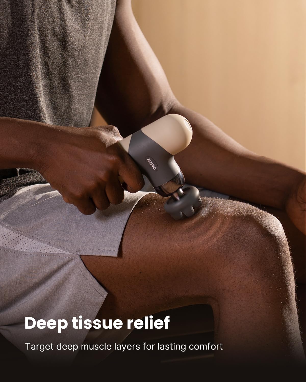 RENPHO Mini Thermal Massage Gun with Heat, Color Silicone Casing, 4 Speeds - Image 6