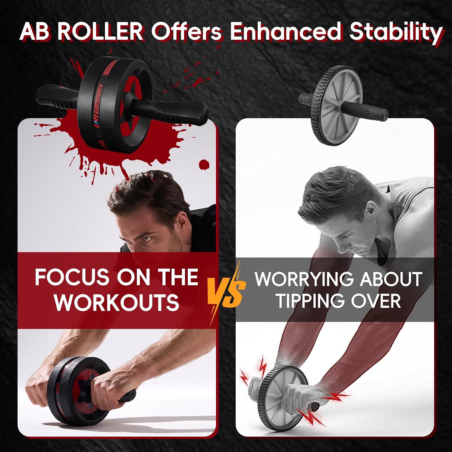 Ab Roller Wheel for Abs Workout with 2 Knee Pads for Home Gym - Image 2