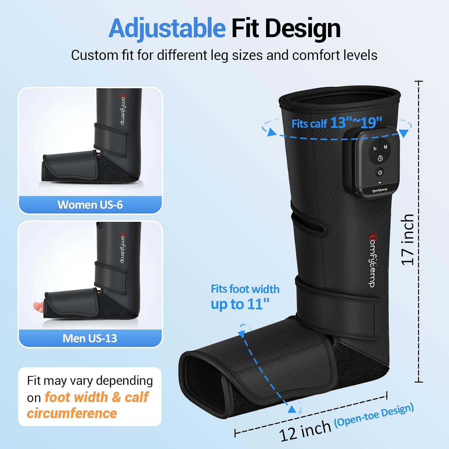 Comfytemp Air Compression Leg Massager, Foot and Calf Compression Boots - Image 5