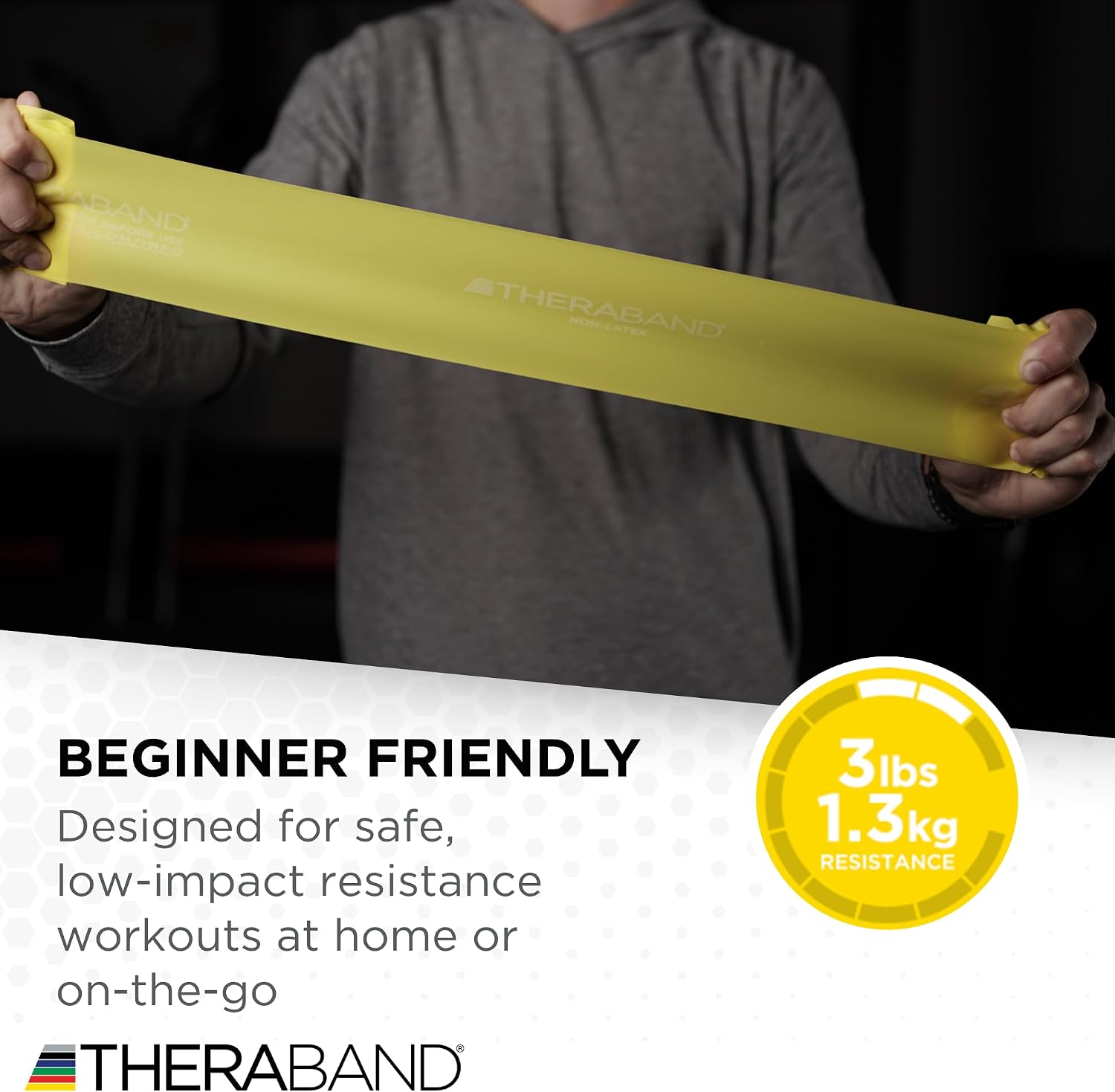 THERABAND Resistance Bands Set, Elastic Bands for Exercise & Physical Therapy, Strength Training for Upper & Lower Body Fitness - Image 3