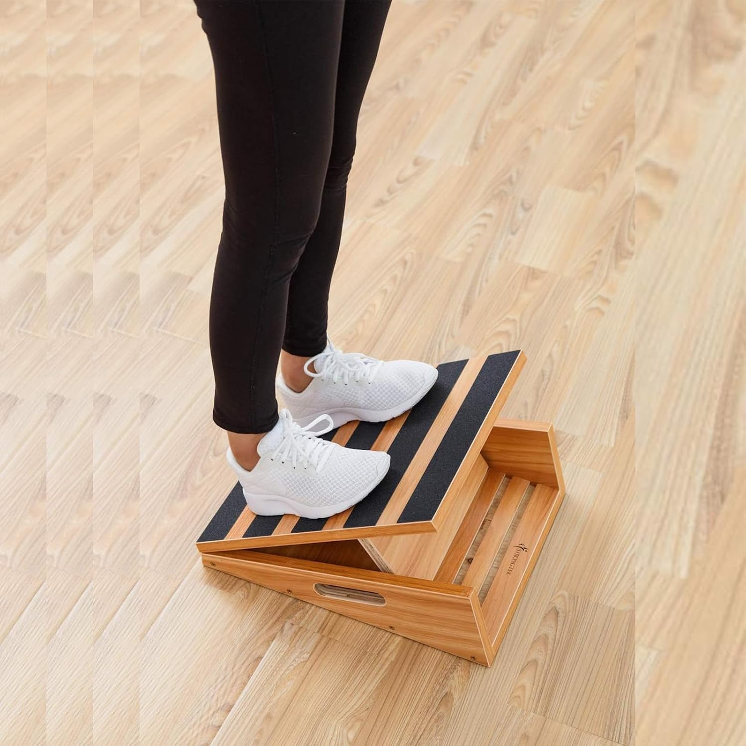 StrongTek Wooden Slant Board, 5 Adjustable Angles, 500 lb, Side Handle - Image 7