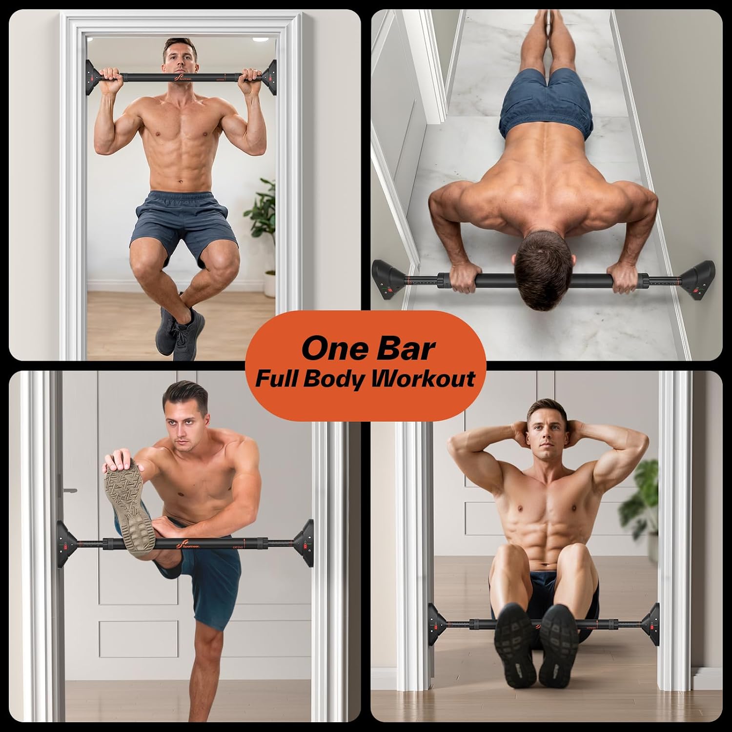 Sportneer Pull Up Bar for Doorway, No-Drill, 29.5-37 in, 440 lb - Image 10