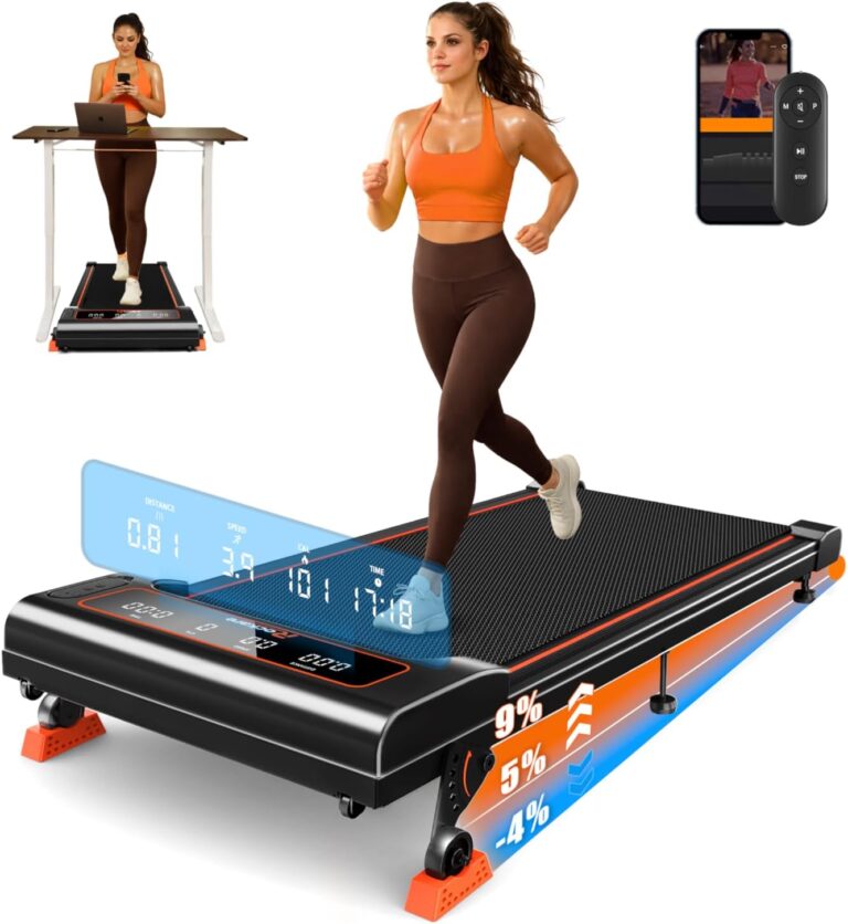 Walking Pad with Incline 9% & Decline -4% 5 Level, Under Desk Treadmill