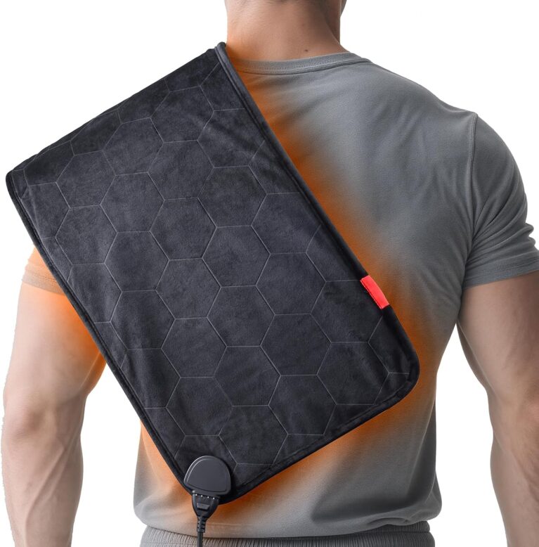 Extra Hot Heating Pad: 2X Graphene Max 160℉ Electric Heating Pad for Back Neck Shoulders Leg - Fast Deeper Relief for Dad Men Father Husband - 4H Auto Off 12" x 24"