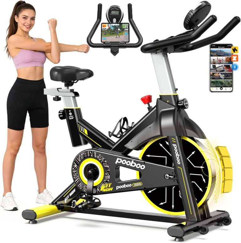 Stationary Exercise Bike for home, Magnetic Resistance, Silence & Smart App