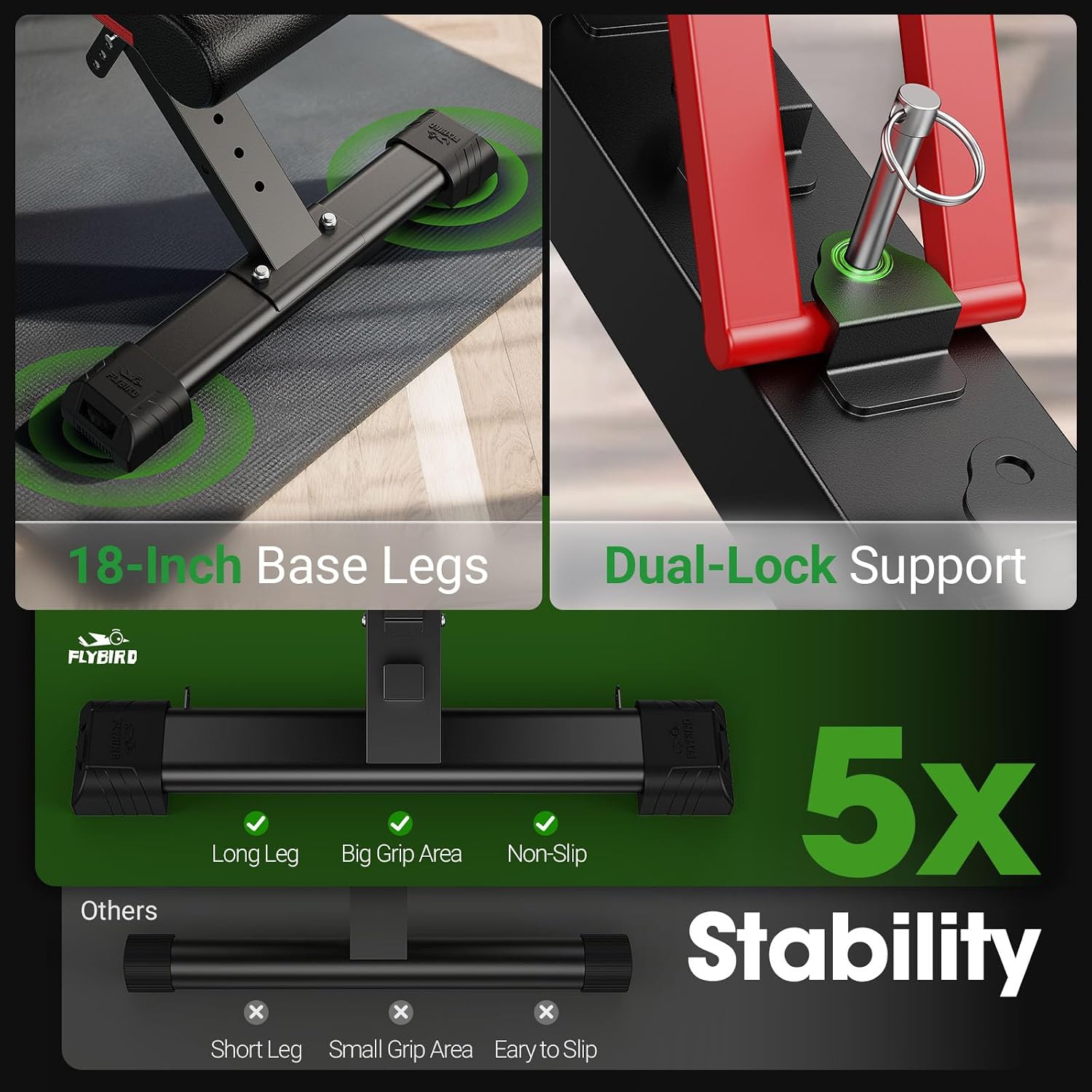 FLYBIRD Adjustable Weight Bench, Full Body Workout Bench for Home Gym - Image 4