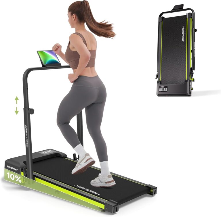 Walking Pad Treadmill with Incline and Height Adjustable Handle Bar