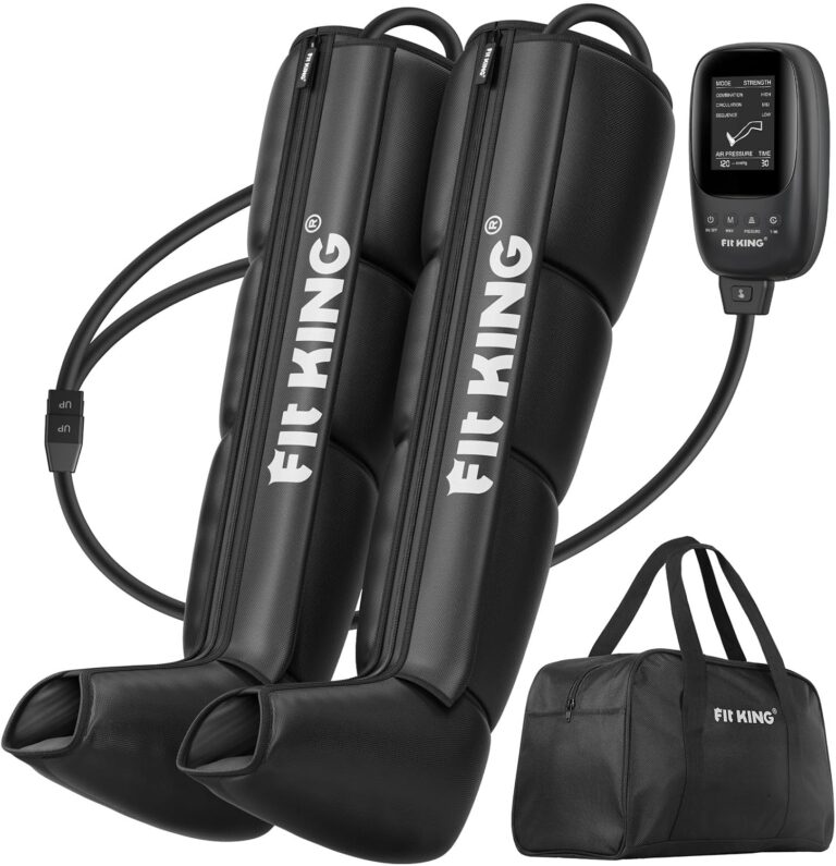 FIT KING Air Compression Recovery System, Full Leg Massager Boots (Medium)