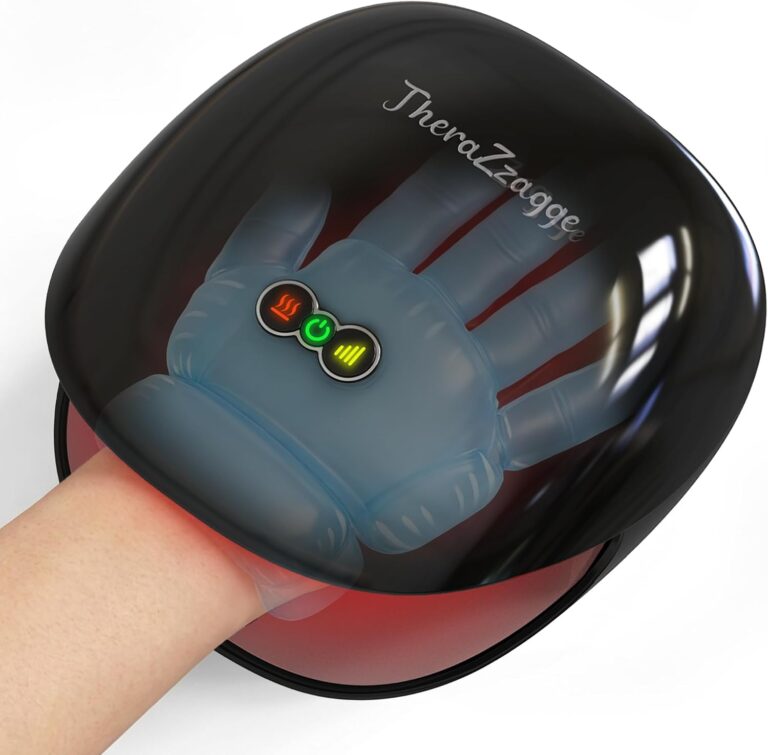 Cordless Hand Massager with Heat and Compression,Silent Massage