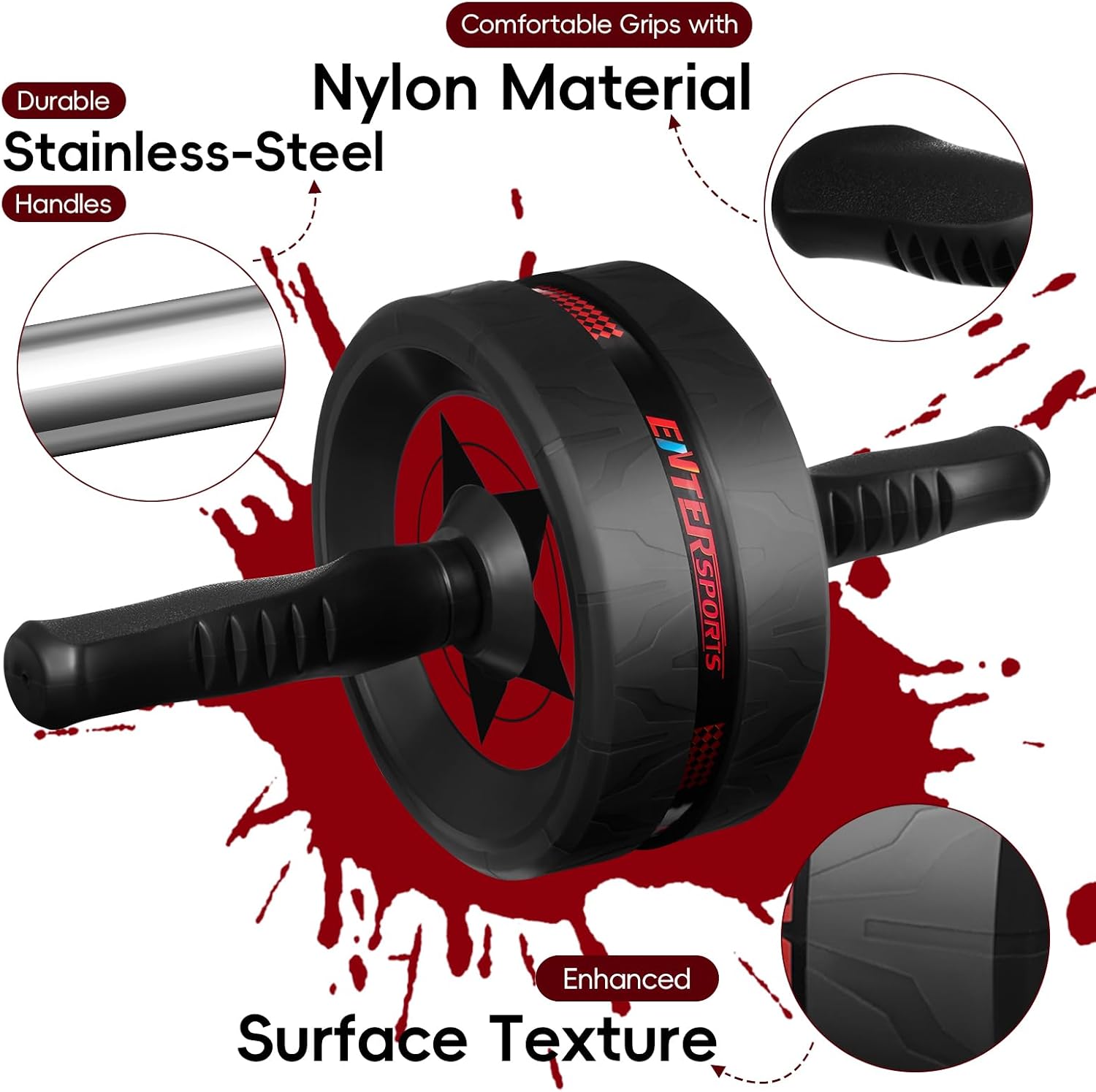 Ab Roller Wheel for Abs Workout with 2 Knee Pads for Home Gym - Image 4