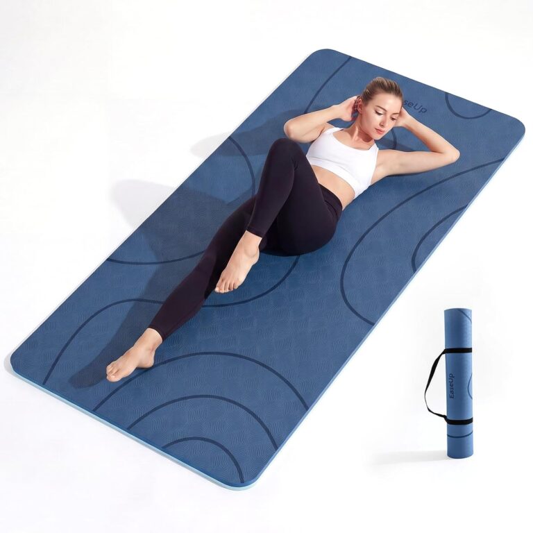 EaseUp Large Yoga Mat 73x35.5x0.4",10mm Thick Non-Slip for Home Workout