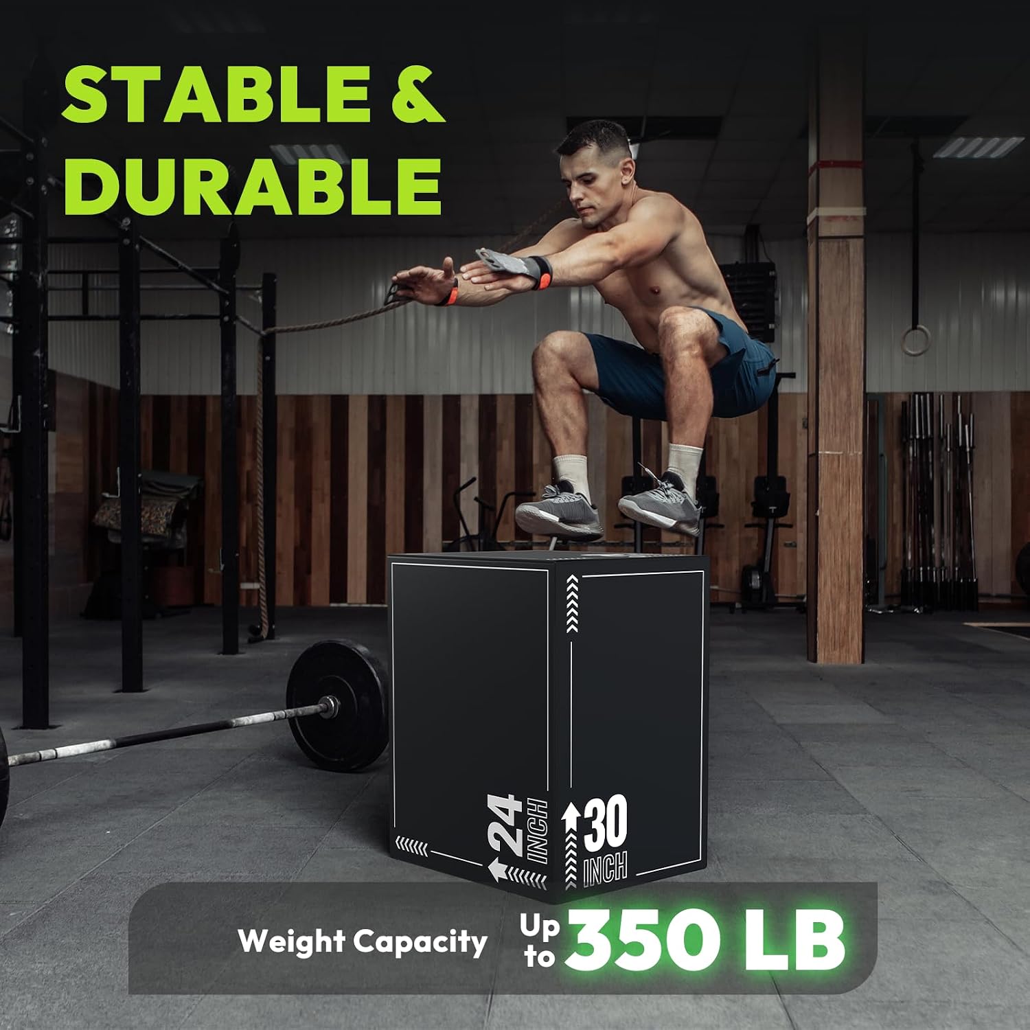 HANDBODE 3-in-1 Plyometric Jump Box, Multiple Height Options - Image 5