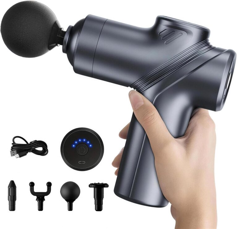 LEERCON Massage Gun Deep Tissue Mini Muscle Massager for Pain Relief, Blue